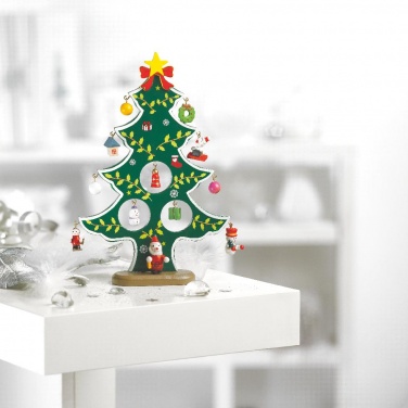 Logotrade promotional product image of: Wooden xmas tree decoration