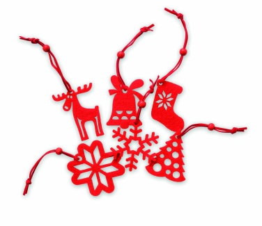 Logotrade promotional giveaways photo of: Set of 6 felt tree hangers
