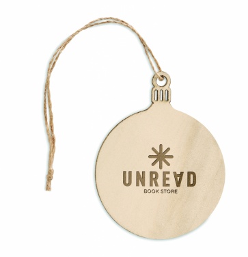 Logotrade promotional merchandise picture of: Wooden Tree bauble hanger