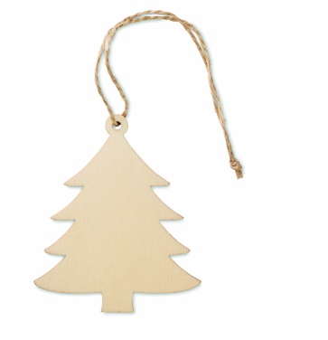 Logo trade promotional giveaway photo of: Wooden Tree shaped hanger