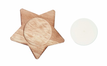 Logo trade promotional products image of: Candle on star wooden base