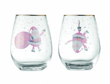 Logotrade promotional item image of: Set of 2 Christmas glasses