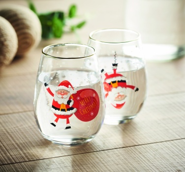 Logo trade advertising product photo of: Set of 2 Christmas glasses
