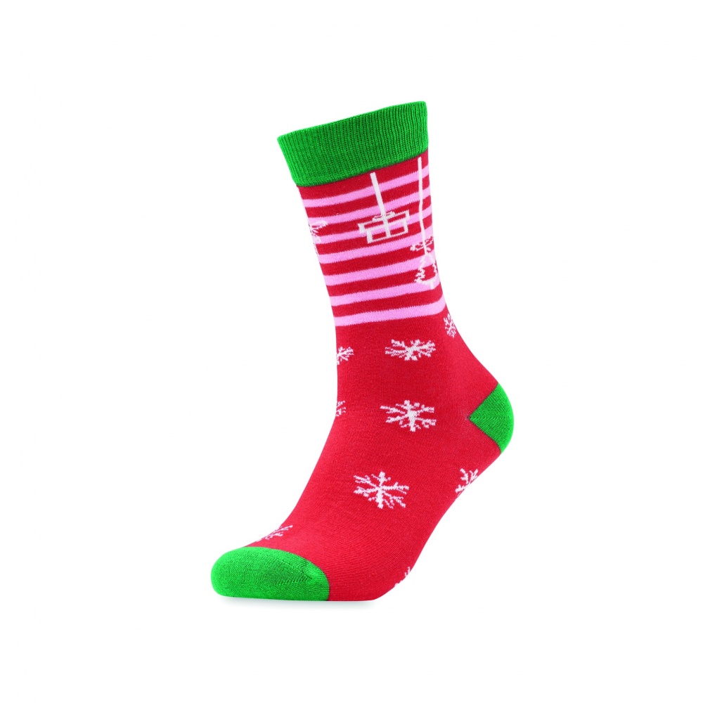 Logo trade promotional gifts image of: Pair of Christmas socks M
