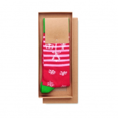 Logo trade promotional giveaways picture of: Pair of Christmas socks M