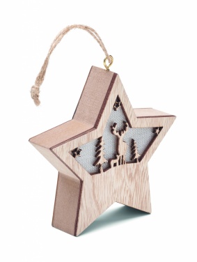 Logo trade advertising products image of: MDF star with light