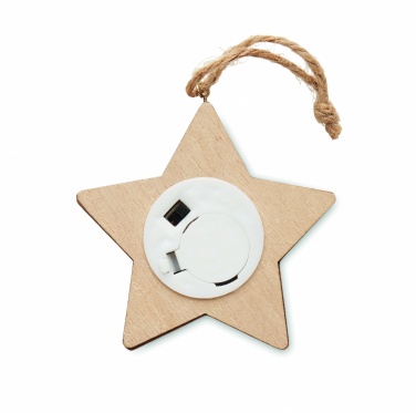 Logo trade promotional giveaway photo of: Wooden weed star with lights
