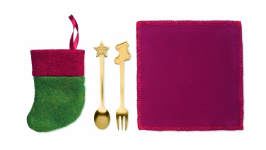 Logo trade promotional gifts picture of: Christmas dessert cutlery set