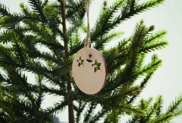 Logo trade promotional products picture of: Wooden bauble shape hanger