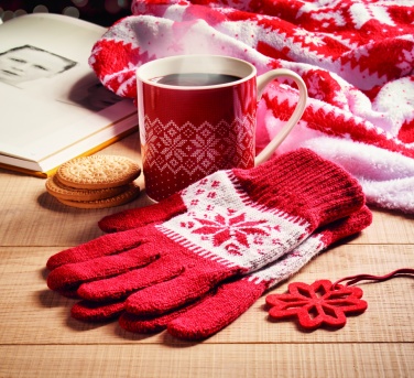 Logo trade promotional products picture of: Winter gift mug and gloves set