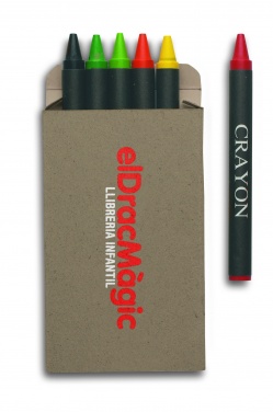 Logotrade promotional product image of: Carton of 6 wax crayons