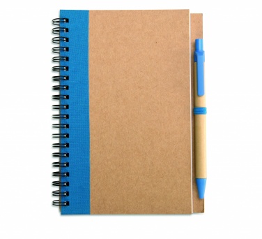 Logo trade advertising product photo of: B6 recycled notebook with pen