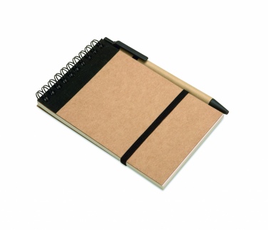 Logotrade promotional giveaway picture of: A6 recycled notepad with pen