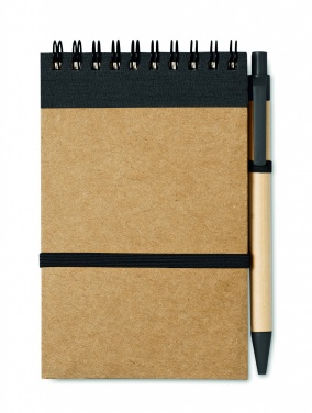 Logotrade advertising product picture of: A6 recycled notepad with pen