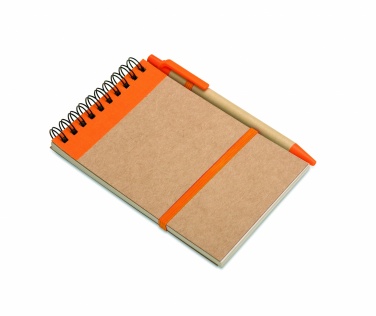 Logotrade promotional products photo of: A6 recycled notepad with pen