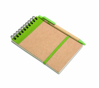 Logo trade promotional gifts picture of: A6 recycled notepad with pen