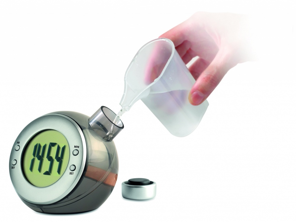 Logo trade promotional merchandise image of: Water powered LCD desk clock
