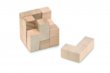 Logo trade promotional giveaways picture of: Wooden puzzle in cotton pouch
