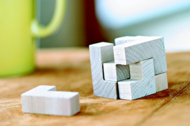 Logotrade promotional giveaway image of: Wooden puzzle in cotton pouch