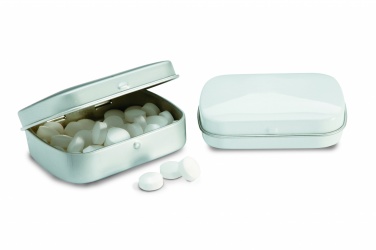 Logo trade promotional gifts image of: Easy tin silver w/mints