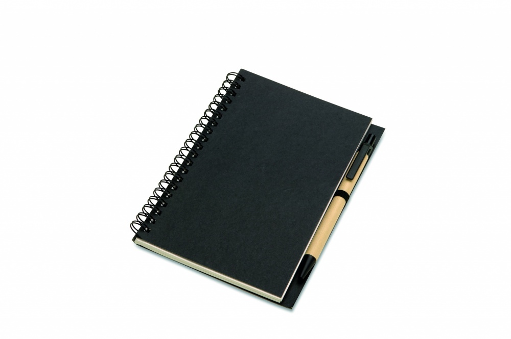 Logo trade business gifts image of: B6 Recycled notebook with pen