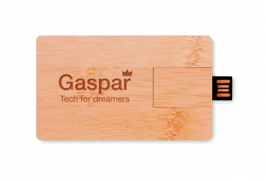 Logo trade promotional giveaways picture of: 16GB bamboo casing USB
