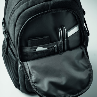 Logo trade business gift photo of: 600D RPET laptop backpack