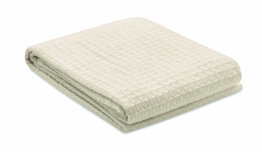Logo trade corporate gifts image of: Cotton wafle blanket 350 gr/m²