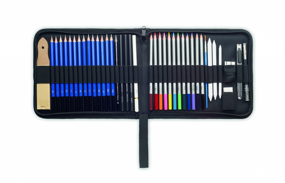 Logo trade advertising products picture of: 40 piece art set in case