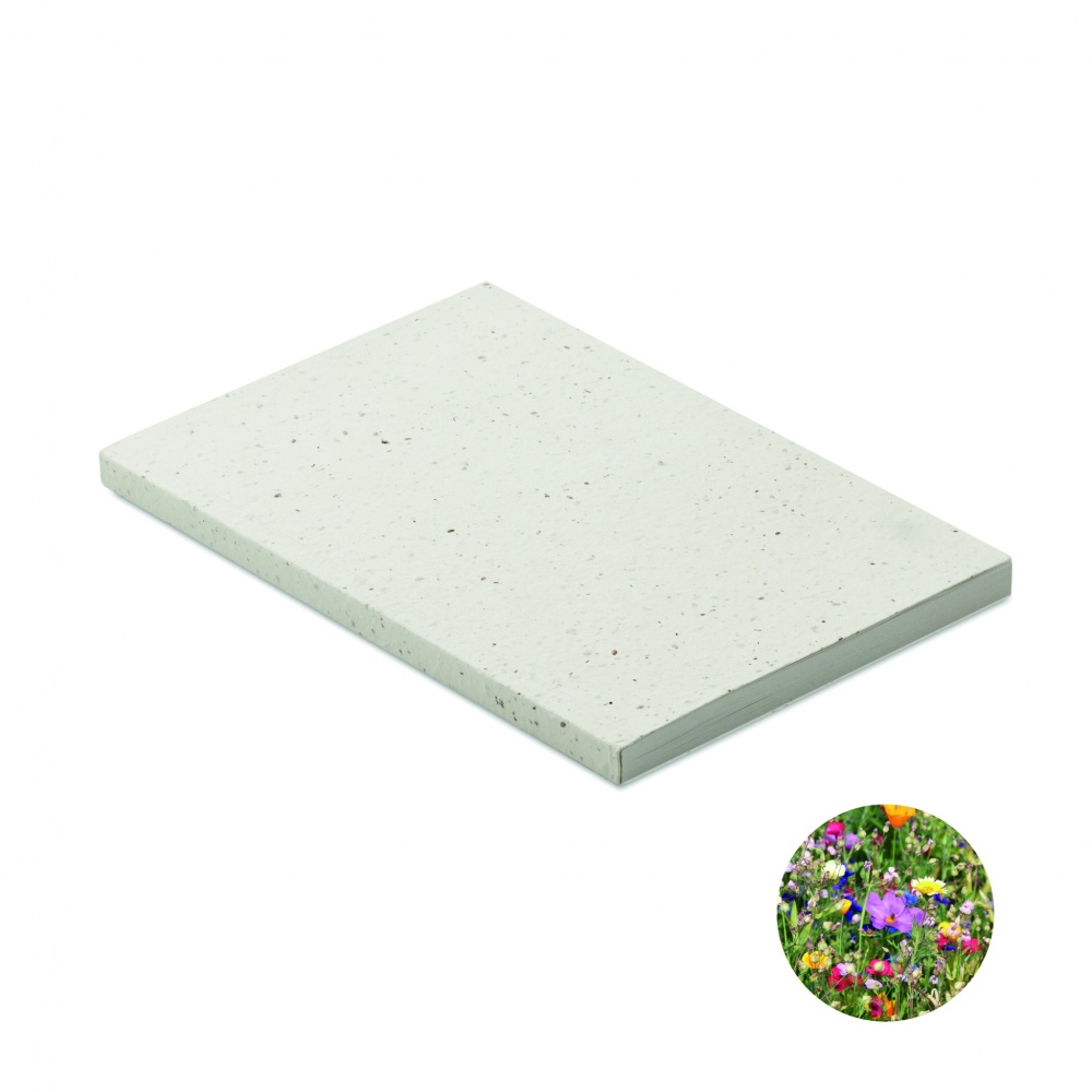 Logo trade promotional giveaways picture of: A5 seed paper cover notebook