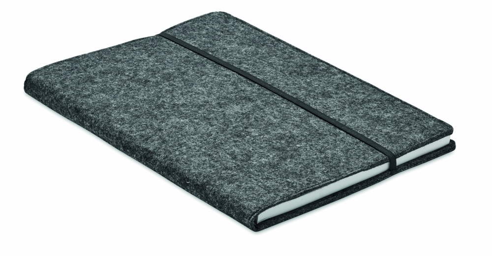 Logo trade promotional merchandise image of: A5 notebook RPET felt