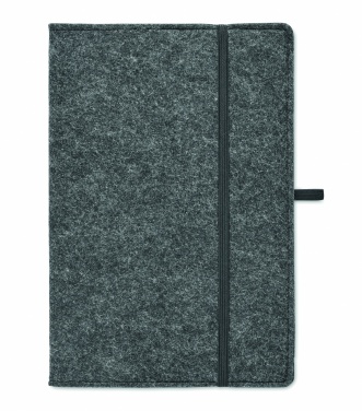 Logo trade promotional giveaway photo of: A5 notebook RPET felt