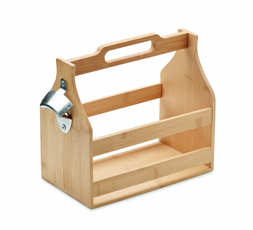 Logotrade promotional merchandise image of: 6 beer crate in bamboo