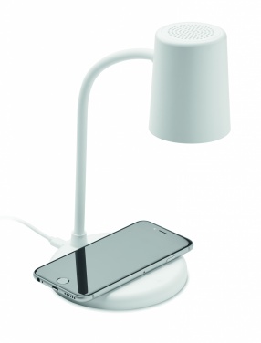 Logo trade promotional merchandise photo of: Wireless charger, lamp speaker
