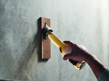 Logo trade promotional giveaways image of: Wall mounted bottle opener