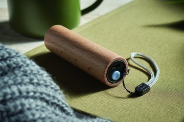 Logotrade corporate gift image of: Beech wood rechargeable torch