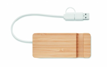 Logotrade promotional giveaways photo of: Bamboo USB 4 ports hub