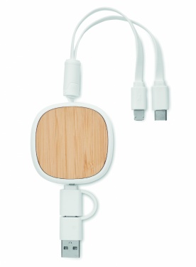 Logo trade promotional products image of: Retractable charging USB cable