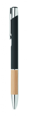 Logotrade promotional product picture of: Ballpoint pen made of aluminum with a bamboo grip