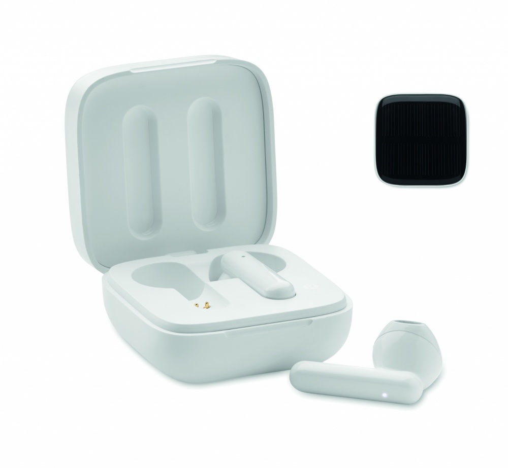 Logotrade promotional giveaways photo of: TWS earbuds with solar charger