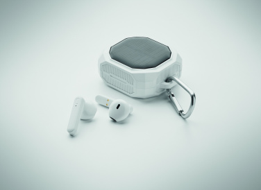 Logotrade promotional items photo of: TWS earbuds with solar charger