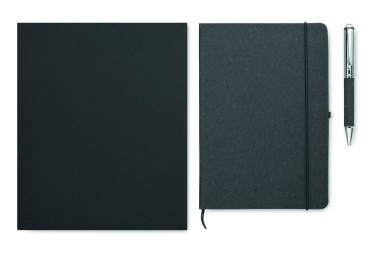 Logotrade promotional giveaway image of: Recycled leather notebook set
