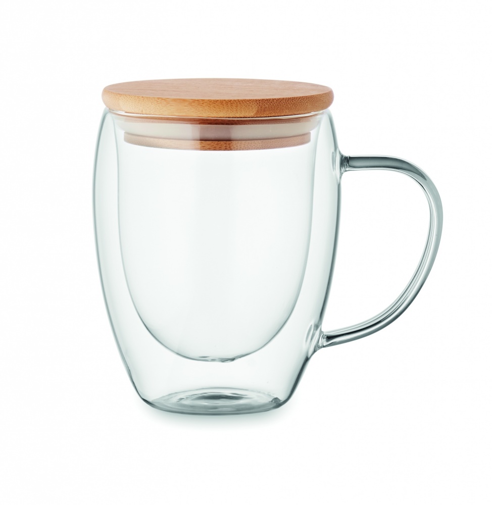 Logo trade corporate gifts image of: Double wall borosilicate mug