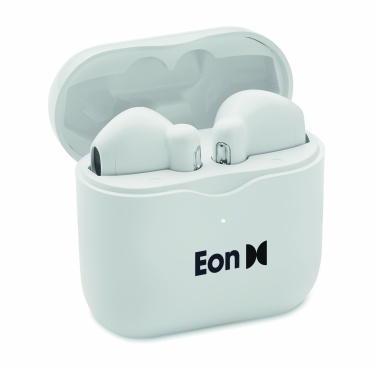 Logo trade promotional gifts image of: TWS earbuds with charging base