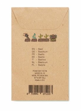 Logo trade corporate gift photo of: Basil seeds in craft envelope