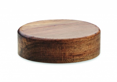 Logo trade promotional item photo of: Wireless charger in acacia 15W