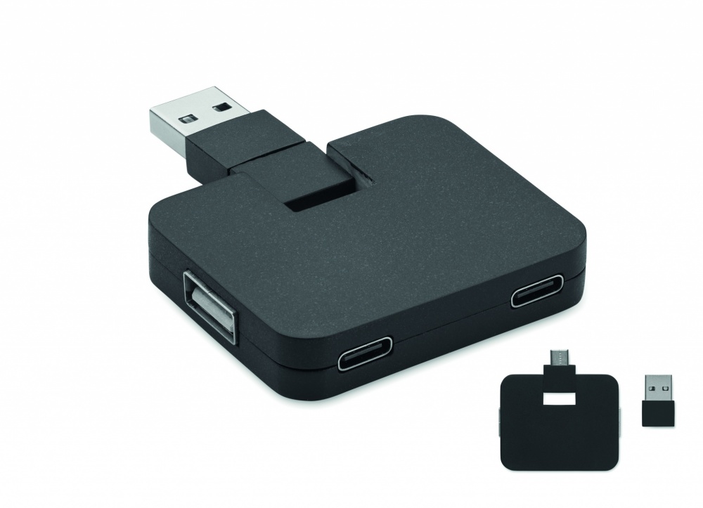 Logo trade promotional products image of: 4 port USB hub