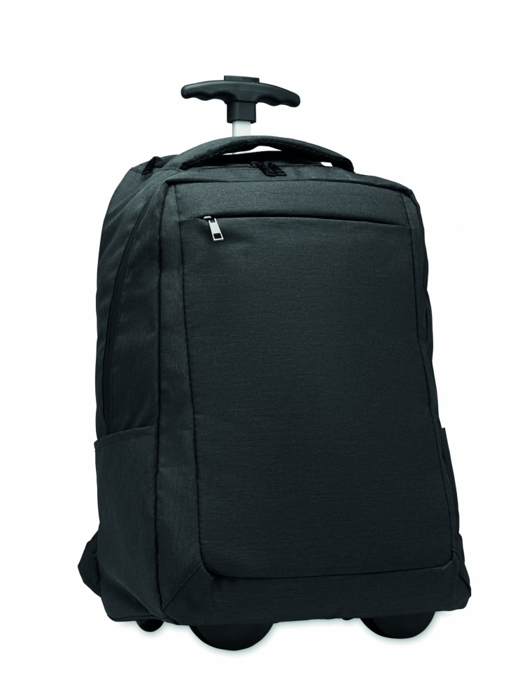 Logotrade promotional giveaway image of: A portable backpack trolley with wheels, made of 600D RPET polyester