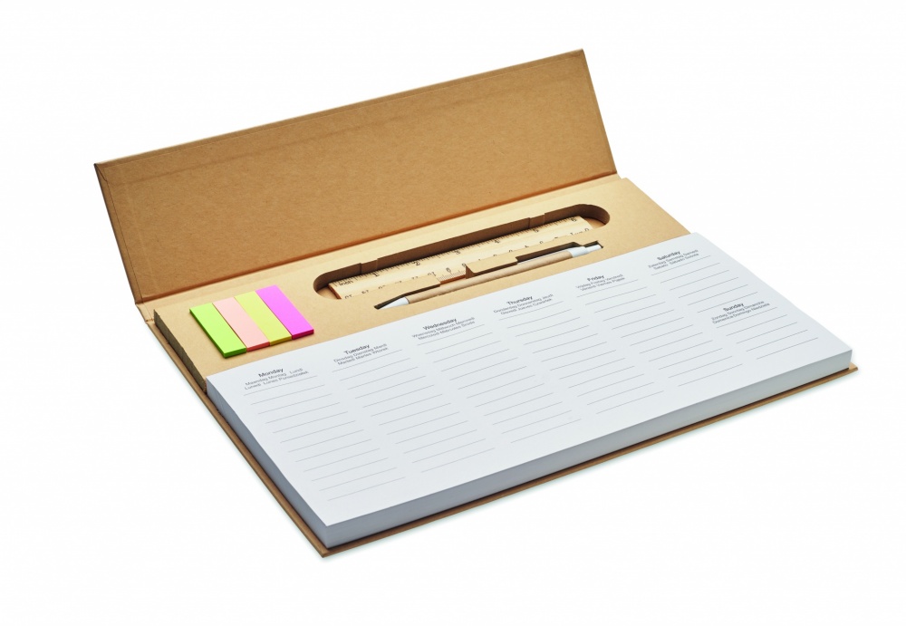 Logo trade promotional giveaways image of: Weekly desktop planner