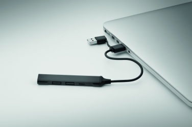 Logotrade promotional gift image of: USB 4 port hub 19 cm